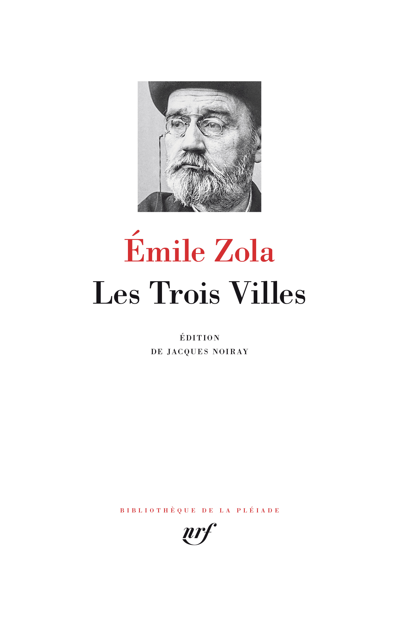 Couverture : Les Trois Villes